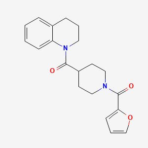 molecular formula C20H22N2O3 B4853806 1-{[1-(2-furoyl)piperidin-4-yl]carbonyl}-1,2,3,4-tetrahydroquinoline 