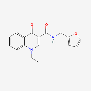 molecular formula C17H16N2O3 B4853836 1-ethyl-N-(2-furylmethyl)-4-oxo-1,4-dihydro-3-quinolinecarboxamide 