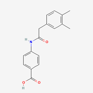 molecular formula C17H17NO3 B4853872 4-{[(3,4-dimethylphenyl)acetyl]amino}benzoic acid 