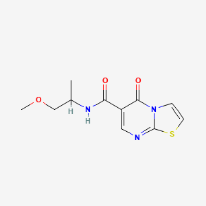 molecular formula C11H13N3O3S B4853882 N-(2-methoxy-1-methylethyl)-5-oxo-5H-[1,3]thiazolo[3,2-a]pyrimidine-6-carboxamide 