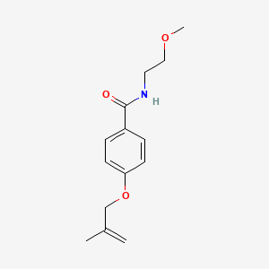molecular formula C14H19NO3 B4853894 N-(2-methoxyethyl)-4-[(2-methyl-2-propen-1-yl)oxy]benzamide 