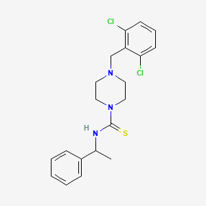 molecular formula C20H23Cl2N3S B4853922 4-(2,6-dichlorobenzyl)-N-(1-phenylethyl)-1-piperazinecarbothioamide 