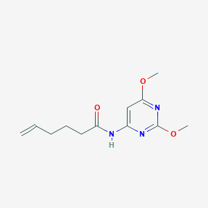 molecular formula C12H17N3O3 B4853932 N-(2,6-dimethoxy-4-pyrimidinyl)-5-hexenamide 