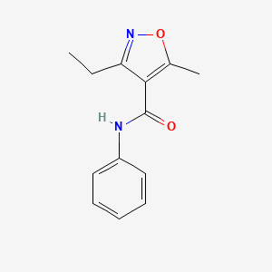 molecular formula C13H14N2O2 B4853935 3-ethyl-5-methyl-N-phenyl-4-isoxazolecarboxamide 