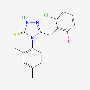 molecular formula C17H15ClFN3S B4853952 5-(2-chloro-6-fluorobenzyl)-4-(2,4-dimethylphenyl)-4H-1,2,4-triazole-3-thiol 