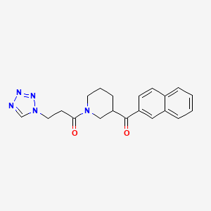 molecular formula C20H21N5O2 B4853981 2-naphthyl{1-[3-(1H-tetrazol-1-yl)propanoyl]-3-piperidinyl}methanone 