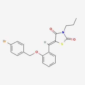 molecular formula C20H18BrNO3S B4853983 5-{2-[(4-bromobenzyl)oxy]benzylidene}-3-propyl-1,3-thiazolidine-2,4-dione 