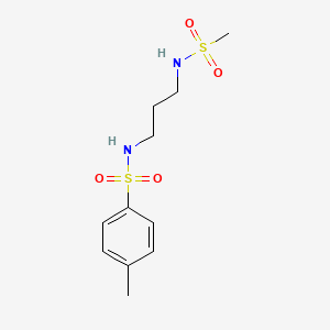molecular formula C11H18N2O4S2 B4854021 4-methyl-N-{3-[(methylsulfonyl)amino]propyl}benzenesulfonamide 