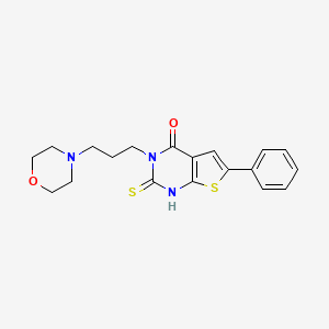 molecular formula C19H21N3O2S2 B4854034 2-mercapto-3-[3-(4-morpholinyl)propyl]-6-phenylthieno[2,3-d]pyrimidin-4(3H)-one 