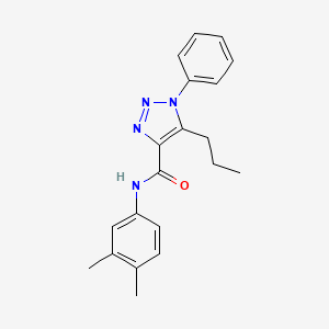 molecular formula C20H22N4O B4854036 N-(3,4-dimethylphenyl)-1-phenyl-5-propyl-1H-1,2,3-triazole-4-carboxamide 