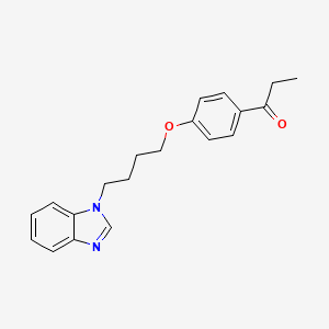 molecular formula C20H22N2O2 B4854055 1-{4-[4-(1H-benzimidazol-1-yl)butoxy]phenyl}-1-propanone 