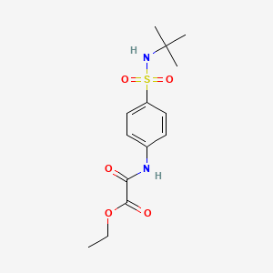 molecular formula C14H20N2O5S B4854073 ethyl ({4-[(tert-butylamino)sulfonyl]phenyl}amino)(oxo)acetate 