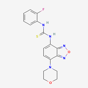 molecular formula C17H16FN5O2S B4854080 N-(2-fluorophenyl)-N'-[7-(4-morpholinyl)-2,1,3-benzoxadiazol-4-yl]thiourea 