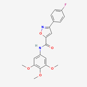 molecular formula C19H17FN2O5 B4854104 3-(4-fluorophenyl)-N-(3,4,5-trimethoxyphenyl)-5-isoxazolecarboxamide 