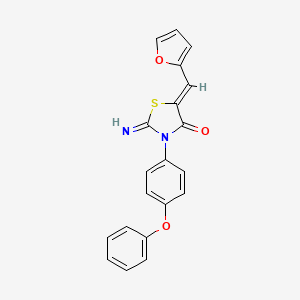 5-(2-furylmethylene)-2-imino-3-(4-phenoxyphenyl)-1,3-thiazolidin-4-one