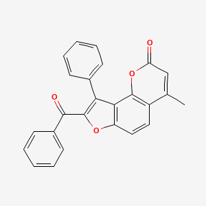 molecular formula C25H16O4 B4854117 8-苯甲酰-4-甲基-9-苯基-2H-呋喃并[2,3-h]色烯-2-酮 