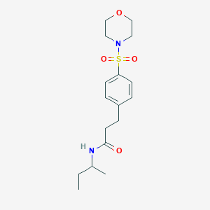 molecular formula C17H26N2O4S B4854124 N-(sec-butyl)-3-[4-(4-morpholinylsulfonyl)phenyl]propanamide 
