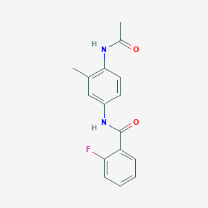 molecular formula C16H15FN2O2 B4854132 N-[4-(acetylamino)-3-methylphenyl]-2-fluorobenzamide 