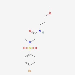 molecular formula C13H19BrN2O4S B4854137 N~2~-[(4-bromophenyl)sulfonyl]-N~1~-(3-methoxypropyl)-N~2~-methylglycinamide 
