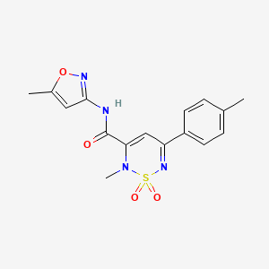 molecular formula C16H16N4O4S B4854148 2-methyl-N-(5-methyl-3-isoxazolyl)-5-(4-methylphenyl)-2H-1,2,6-thiadiazine-3-carboxamide 1,1-dioxide 