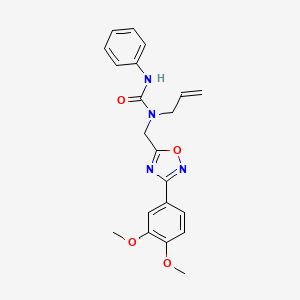 molecular formula C21H22N4O4 B4854241 N-allyl-N-{[3-(3,4-dimethoxyphenyl)-1,2,4-oxadiazol-5-yl]methyl}-N'-phenylurea 