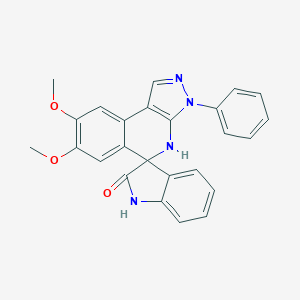 7,8-dimethoxy-2'-oxo-3-phenyl-1',3',4,5-tetrahydrospiro[3H-pyrazolo[3,4-c]isoquinoline-5,3'-(2'H)-indole]