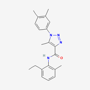 molecular formula C21H24N4O B4854254 1-(3,4-dimethylphenyl)-N-(2-ethyl-6-methylphenyl)-5-methyl-1H-1,2,3-triazole-4-carboxamide 