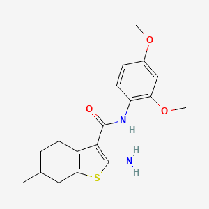 molecular formula C18H22N2O3S B4854257 2-amino-N-(2,4-dimethoxyphenyl)-6-methyl-4,5,6,7-tetrahydro-1-benzothiophene-3-carboxamide 