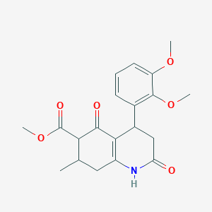 molecular formula C20H23NO6 B4854265 methyl 4-(2,3-dimethoxyphenyl)-7-methyl-2,5-dioxo-1,2,3,4,5,6,7,8-octahydro-6-quinolinecarboxylate 