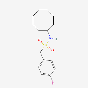 molecular formula C15H22FNO2S B4854308 N-cyclooctyl-1-(4-fluorophenyl)methanesulfonamide 