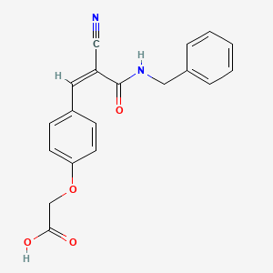 molecular formula C19H16N2O4 B4854325 {4-[3-(benzylamino)-2-cyano-3-oxo-1-propen-1-yl]phenoxy}acetic acid 