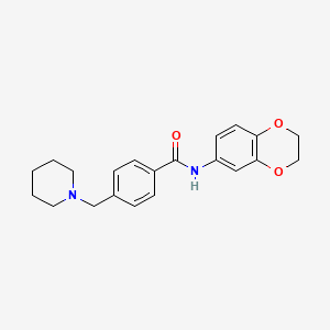 N-(2,3-dihydro-1,4-benzodioxin-6-yl)-4-(1-piperidinylmethyl)benzamide