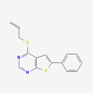 molecular formula C15H12N2S2 B4854418 4-(allylthio)-6-phenylthieno[2,3-d]pyrimidine 