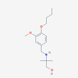 molecular formula C16H27NO3 B4854465 2-[(4-butoxy-3-methoxybenzyl)amino]-2-methyl-1-propanol 