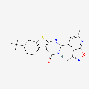 molecular formula C22H24N4O2S B4854473 7-tert-butyl-2-(3,6-dimethylisoxazolo[5,4-b]pyridin-4-yl)-5,6,7,8-tetrahydro[1]benzothieno[2,3-d]pyrimidin-4(3H)-one 