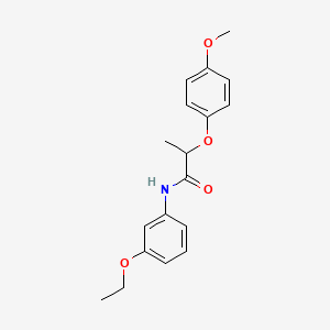 molecular formula C18H21NO4 B4854480 N-(3-ethoxyphenyl)-2-(4-methoxyphenoxy)propanamide 