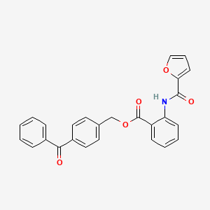 4-benzoylbenzyl 2-(2-furoylamino)benzoate