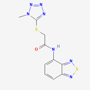 molecular formula C10H9N7OS2 B4854542 N-2,1,3-benzothiadiazol-4-yl-2-[(1-methyl-1H-tetrazol-5-yl)thio]acetamide 
