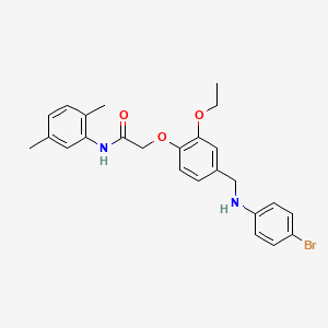 molecular formula C25H27BrN2O3 B4854545 2-(4-{[(4-bromophenyl)amino]methyl}-2-ethoxyphenoxy)-N-(2,5-dimethylphenyl)acetamide 