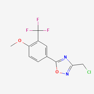 3-(chloromethyl)-5-[4-methoxy-3-(trifluoromethyl)phenyl]-1,2,4-oxadiazole