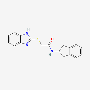 molecular formula C18H17N3OS B4854569 2-(1H-benzimidazol-2-ylthio)-N-(2,3-dihydro-1H-inden-2-yl)acetamide 