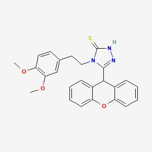 molecular formula C25H23N3O3S B4854577 4-[2-(3,4-dimethoxyphenyl)ethyl]-5-(9H-xanthen-9-yl)-4H-1,2,4-triazole-3-thiol 