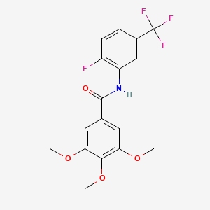 molecular formula C17H15F4NO4 B4854587 N-[2-fluoro-5-(trifluoromethyl)phenyl]-3,4,5-trimethoxybenzamide 
