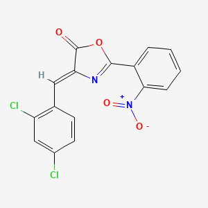4-(2,4-dichlorobenzylidene)-2-(2-nitrophenyl)-1,3-oxazol-5(4H)-one