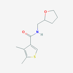 molecular formula C12H17NO2S B4854599 4,5-dimethyl-N-(tetrahydro-2-furanylmethyl)-3-thiophenecarboxamide 