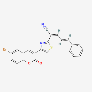 molecular formula C23H13BrN2O2S B4854632 2-[4-(6-bromo-2-oxo-2H-chromen-3-yl)-1,3-thiazol-2-yl]-5-phenyl-2,4-pentadienenitrile 