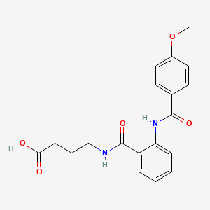 molecular formula C19H20N2O5 B4854639 4-({2-[(4-methoxybenzoyl)amino]benzoyl}amino)butanoic acid 