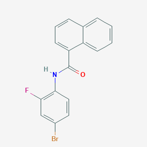 molecular formula C17H11BrFNO B4854649 N-(4-bromo-2-fluorophenyl)-1-naphthamide 