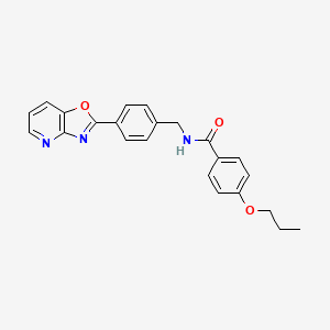 molecular formula C23H21N3O3 B4854661 N-(4-[1,3]oxazolo[4,5-b]pyridin-2-ylbenzyl)-4-propoxybenzamide 