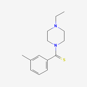 molecular formula C14H20N2S B4854666 1-ethyl-4-[(3-methylphenyl)carbonothioyl]piperazine 